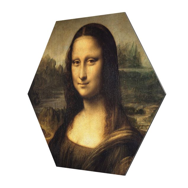 Alu-Dibond hexagon - Leonardo da Vinci - Mona Lisa