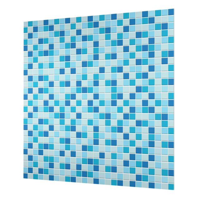 Glass Splashback - Mosaic Tiles Meeresrauschen - Square 1:1
