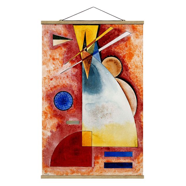 Fabric print with poster hangers - Wassily Kandinsky - In One Another