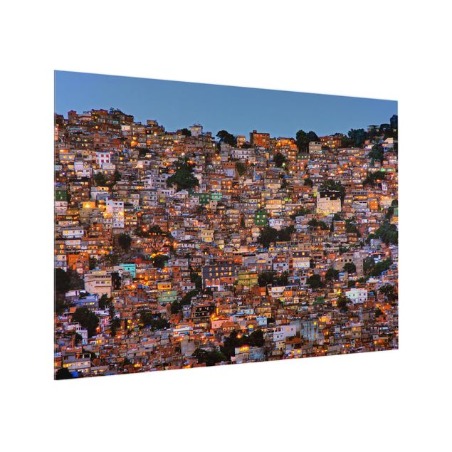 Glass Splashback - Rio De Janeiro Favela Sunset - Landscape 3:4