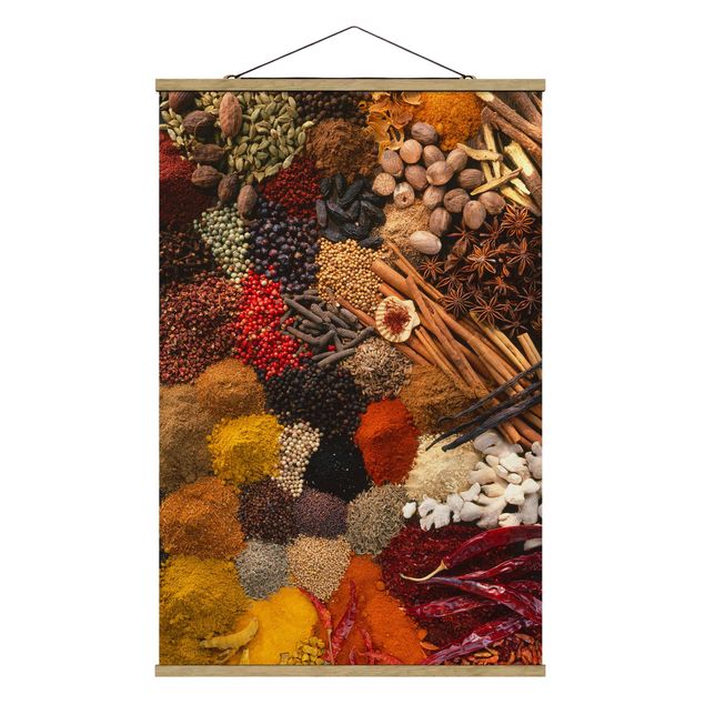 Fabric print with poster hangers - Exotic Spices
