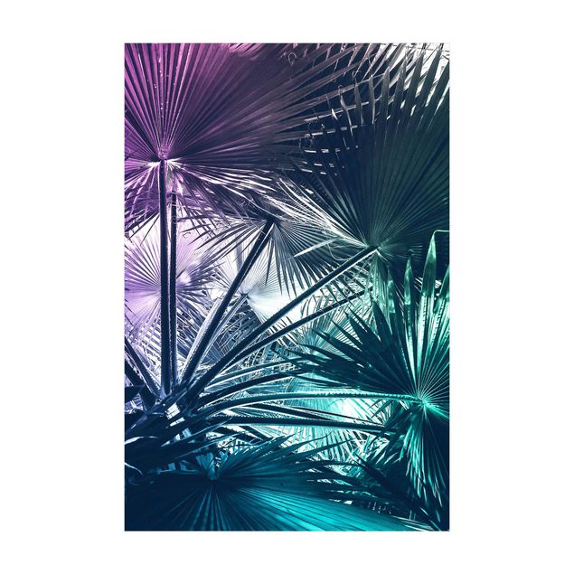 Turquoise rugs Tropical Plants Palm Leaf In Turquoise lll