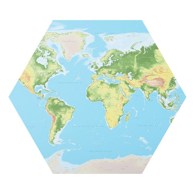 Forex hexagon - Physical World Map