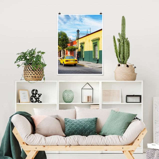 Poster architecture & skyline - Colourful Mexican Street