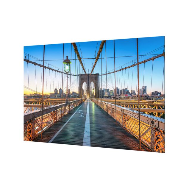 Splashback - Dawn On The Brooklyn Bridge - Landscape format 3:2