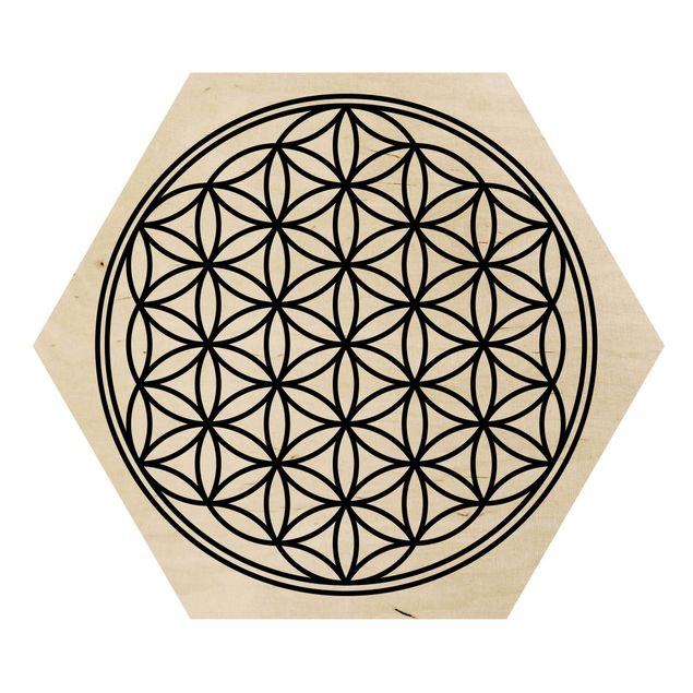 Wooden hexagon - Flower of Life