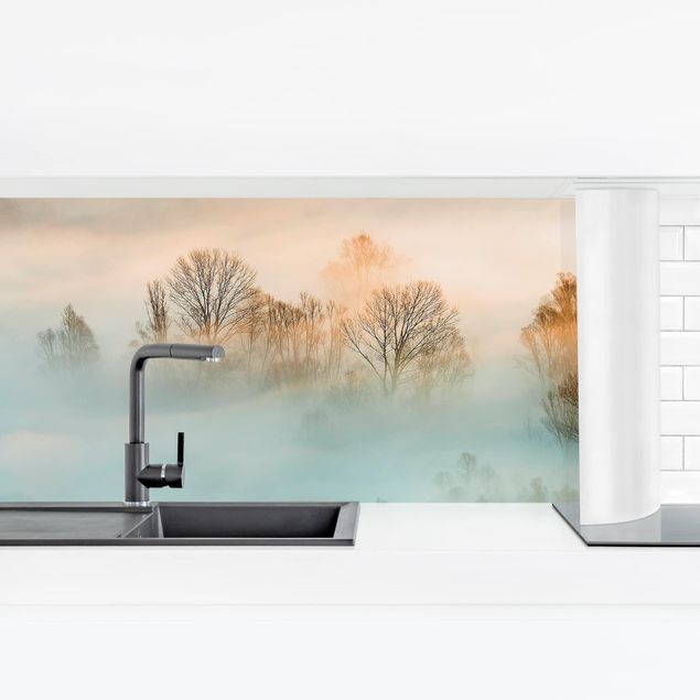 Kitchen wall cladding - Fog At Sunrise