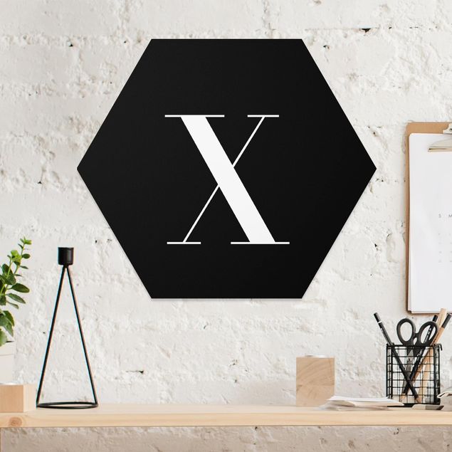 Forex hexagon - Letter Serif Black X