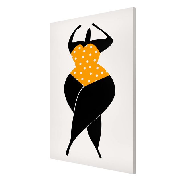 Magnetic memo board - Miss Dance Yellow