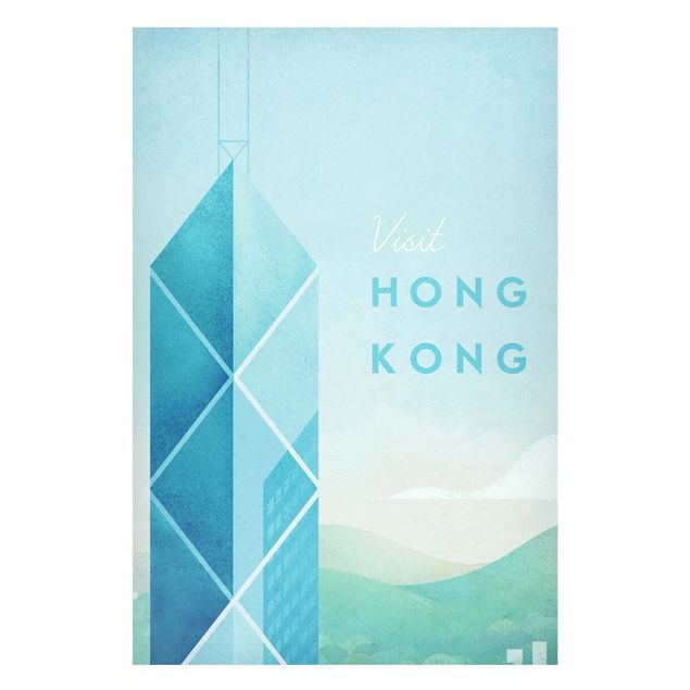Magnetic memo board - Travel Poster - Hong Kong