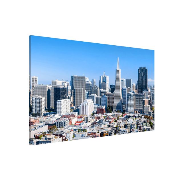 Magnetic memo board - San Francisco Skyline