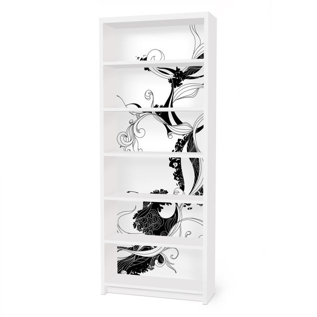Adhesive film for furniture IKEA - Billy bookcase - Tendril In Ink