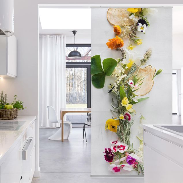 Room divider - Fresh Herbs With Edible Flowers