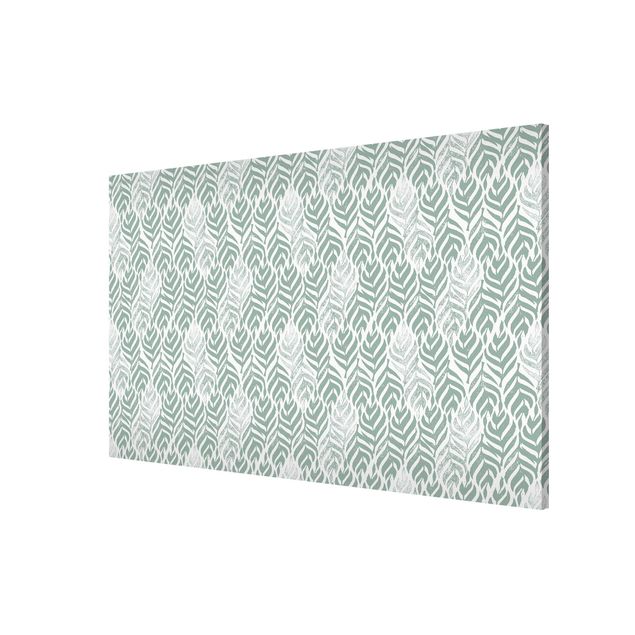 Magnetic memo board - Vintage Pattern Branch With Leaves