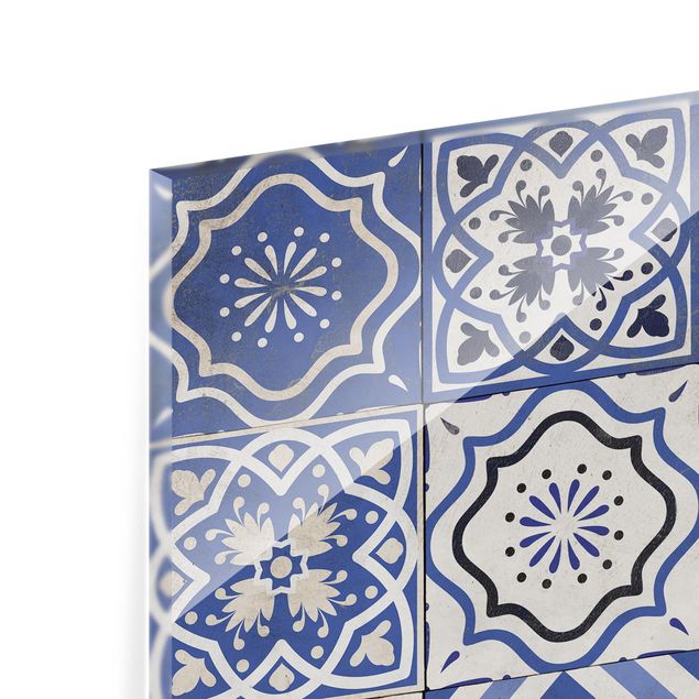 Glass Splashback - Mediterranean Tile Pattern - Square 1:1