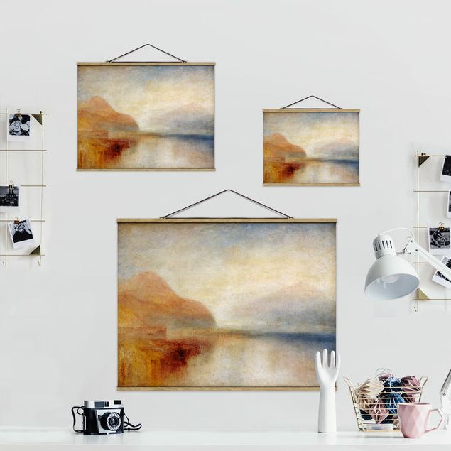 Fabric print with poster hangers - William Turner - Monte Rosa
