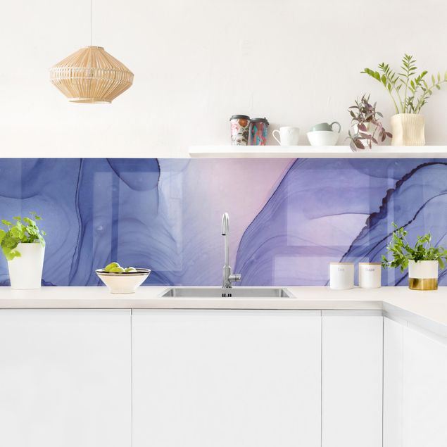 Kitchen wall cladding - Mottled Violet