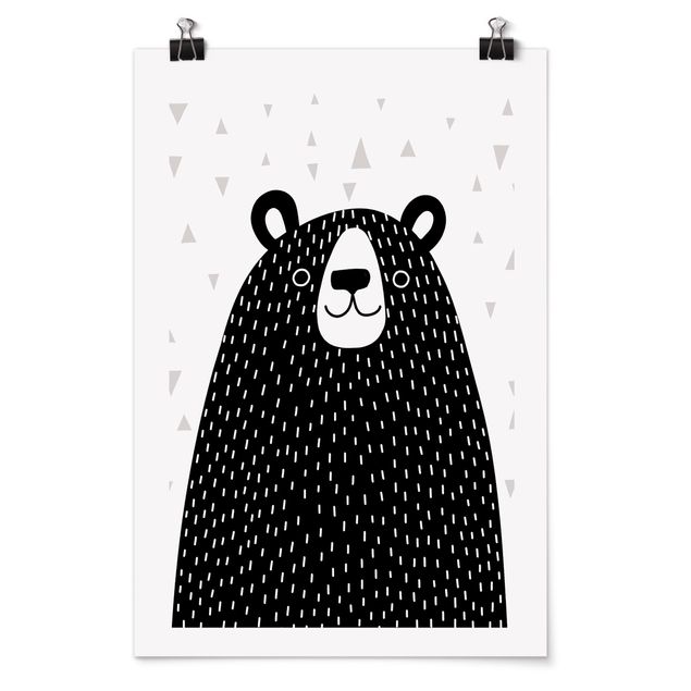 Poster kids room - Zoo With Patterns - Bear