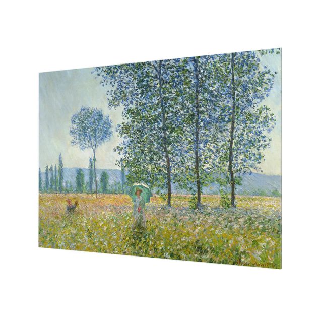 Glass splashbacks Claude Monet - Fields In Spring