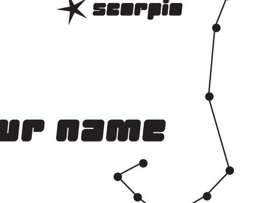 Wall stickers personalized-text No.UL824 Customised text Constellation Scorpio