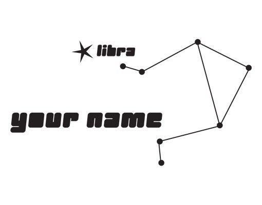 Wall stickers quotes No.UL826 Customised text Constellation Libra