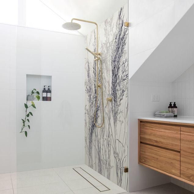 Shower wall cladding - Variations Of Grass
