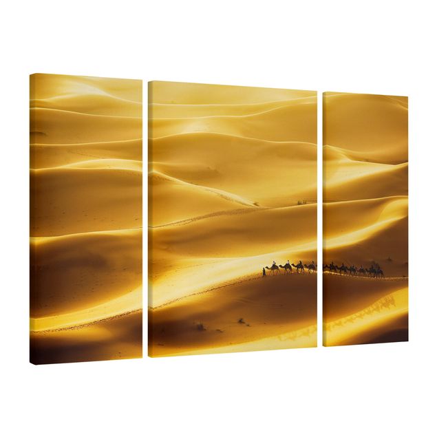 Print on canvas 3 parts - Golden Dunes
