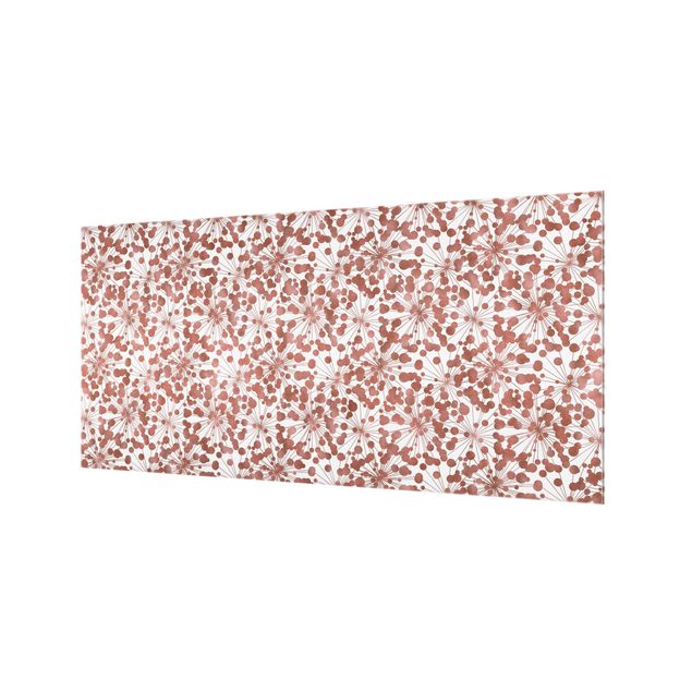 Splashback - Natural Pattern Dandelion With Dots Copper - Landscape format 2:1