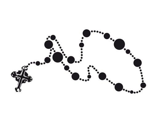 Romantic wall stickers No.UL833 Rosary Chain