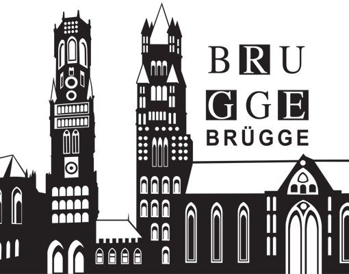 Cityscape wall stickers No.MW115 Skyline Bruges