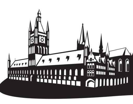 Wall decal No.MW115 Skyline Bruges