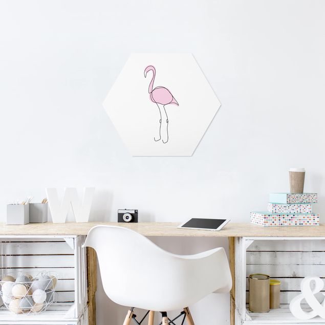 Forex hexagon - Flamingo Line Art