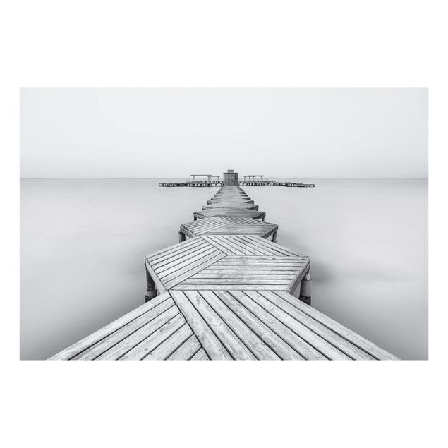 Splashback - Wooden Pier In Black And White
