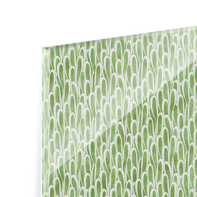 Splashback - Natural Pattern Succulents In Green - Landscape format 3:2