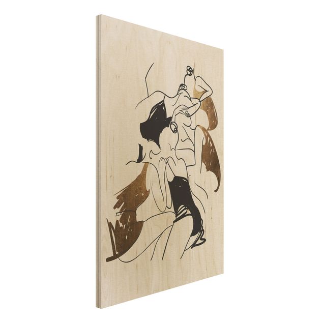Print on wood - Dancers Gold