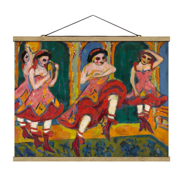 Fabric print with poster hangers - Ernst Ludwig Kirchner - Czardas Dancers