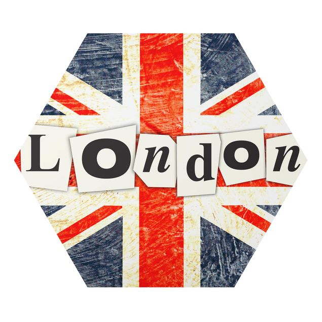 Alu-Dibond hexagon - Yeah London