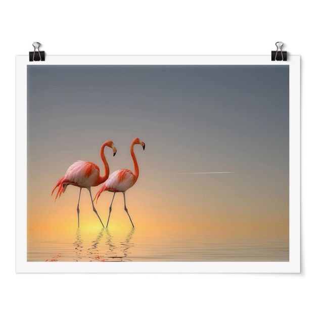 Poster - Flamingo Love