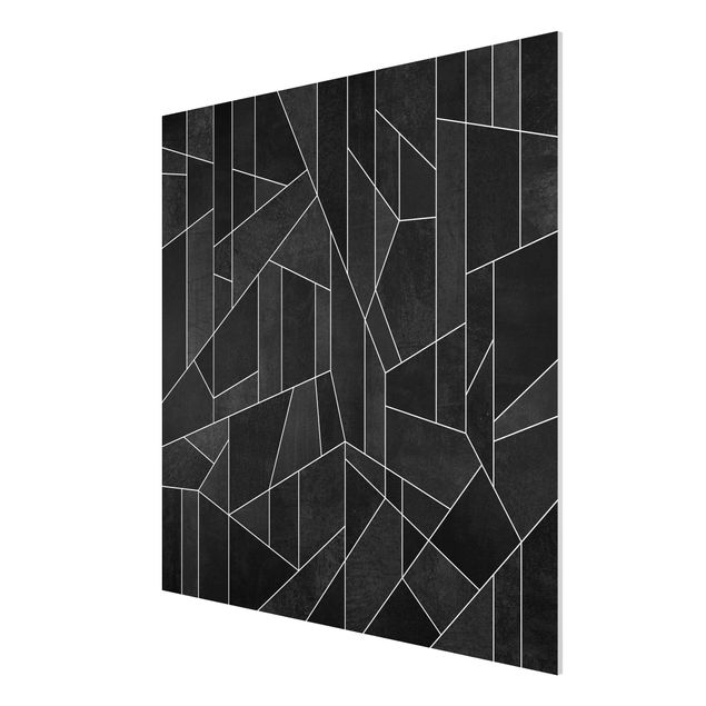 Print on forex - Black And White Geometric Watercolour