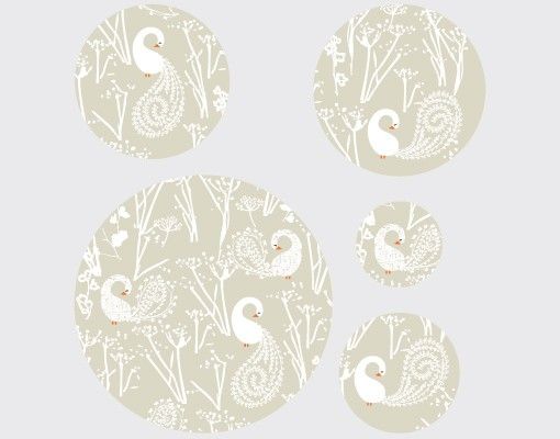 Window sticker - Circles Swan Lake 5s Set