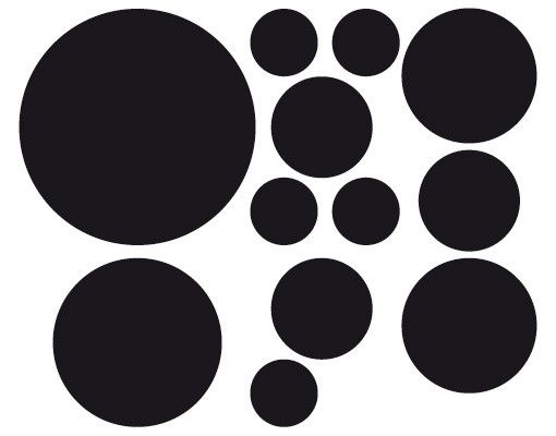 Window sticker - No.1166 Circles I 12s Set
