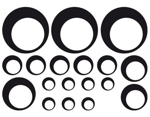 Window sticker - No.1187 Circles III 18s Set