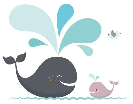 Window sticker - Happy Whales