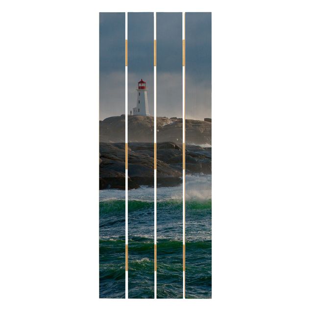 Print on wood - In The Protection Of The Lighthouse