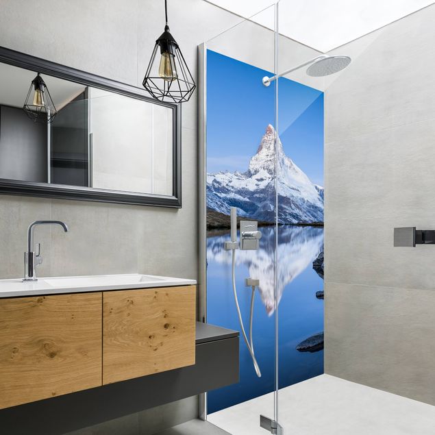 Shower wall panels Stellisee Lake In Front Of The Matterhorn