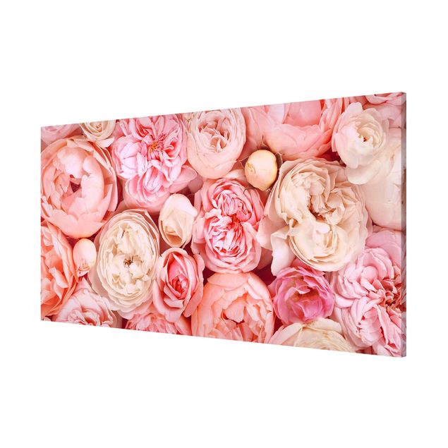 Magnetic memo board - Roses Rosé Coral Shabby