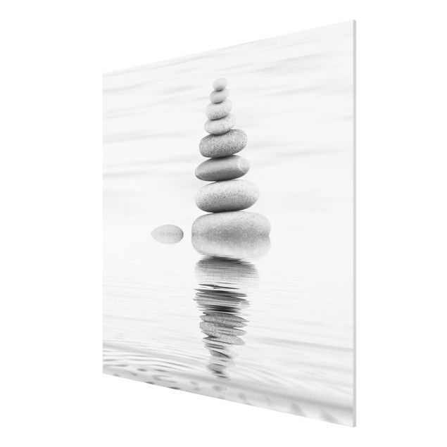 Print on forex - Stone Tower In Water Black And White