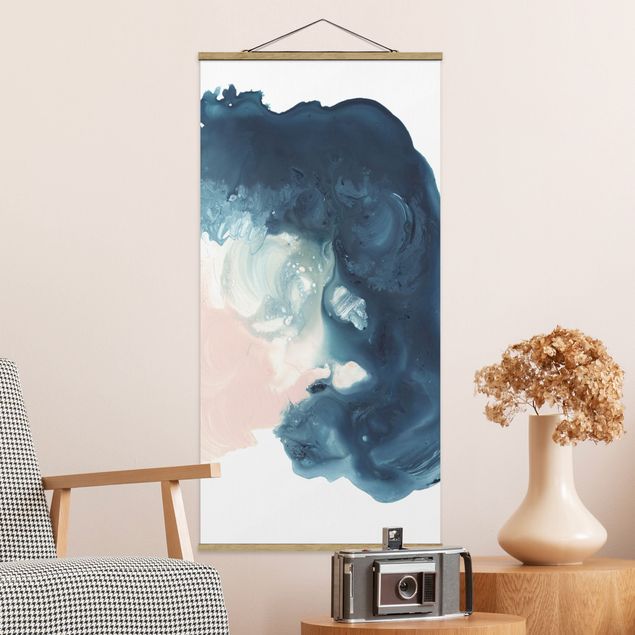 Fabric print with poster hangers - Surging Rose Quartz II