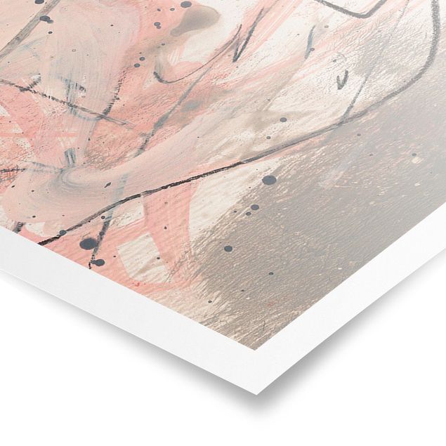Panoramic poster abstract - Blush I