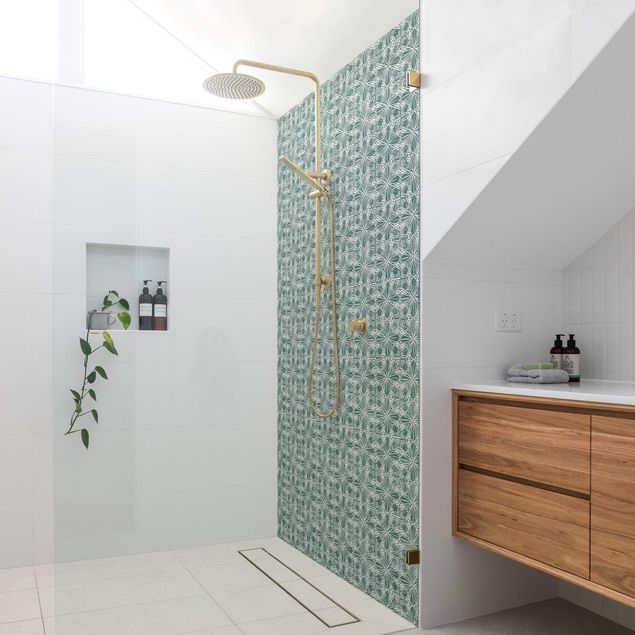 Shower wall cladding - Vintage Pattern Geometric Tiles